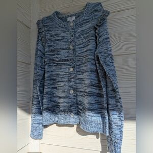 Girls Crown & Ivy Blue Marled Cardigan